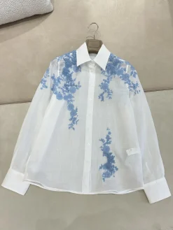 Uncategorized Clothing Linen (White-Blue) S C85202607052265
