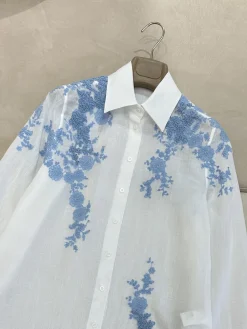 Alternative view of Uncategorized Clothing Linen (White-Blue) S C85202607052265