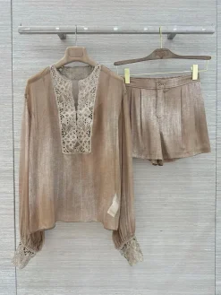 Uncategorized Clothing Silk Lace (Brown) S B65202607051403