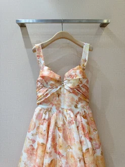 Alternative view of Uncategorized Clothing Silk Linen Organza (Orange-White-Pink) S-XL F40202607052504