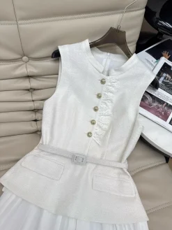 Alternative view of Uncategorized Clothing Tweed-Chiffon (White) S-L C70202607052203