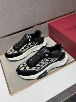 Alternative view of VALENTINO Sneakers & Trainers Canvas-Suede (Black-Beige-White) EU38-44 B80202607051443