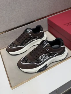 Alternative view of VALENTINO Sneakers & Trainers Canvas Suede (Brown-Black-White) EU38-44 B80202607051444