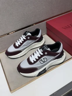 Alternative view of VALENTINO Sneakers & Trainers Suede Mesh (Burgundy-Grey-White) EU38-44 B80202607051446