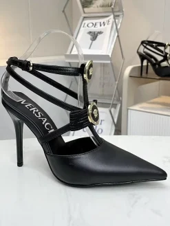 VERSACE Sandals & Mules Calf Leather (Black) EU35-42 B00202607050827