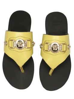 VERSACE Sandals & Mules Calfskin Leather (Yellow-Black) EU35-43 A50202607050694