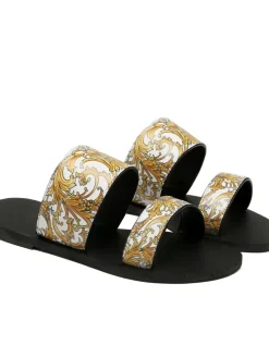 Alternative view of VERSACE Sandals & Mules Calfskin Rubber (Black-White-Gold) EU35-43 A60202607050704