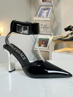 VERSACE Sandals & Mules Patent Leather (Black) EU35-42 B10202607050874