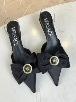 VERSACE Sandals & Mules Silk, PVC (Black) EU35-42 A90202607050799