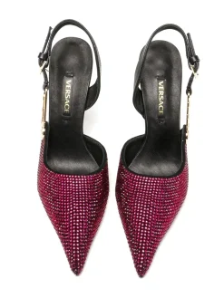 VERSACE Sandals & Mules Suede Crystals (Pink-Black) EU35-42 A90202607050795