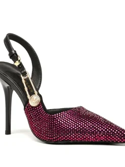 Alternative view of VERSACE Sandals & Mules Suede Crystals (Pink-Black) EU35-42 A90202607050795