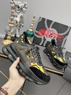 VERSACE Shoes Suede Canvas (Black-Yellow-Brown) EU35-41 39-46 B50202607051854