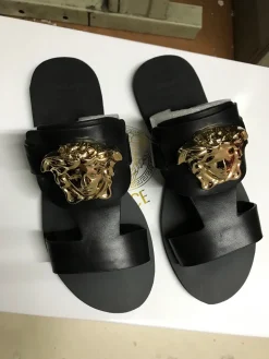 VERSACE Slides & Slippers Calfskin (Black) EU35-43 A50202607050691