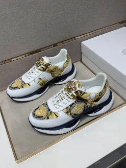 Alternative view of VERSACE Sneakers & Trainers Calfskin Leather (White-Gold-Black) EU38-44 B21202607050939