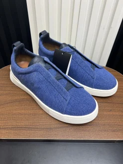 ZEGNA Shoes Denim Calfskin (Blue-White) EU39-47 B60202607051858
