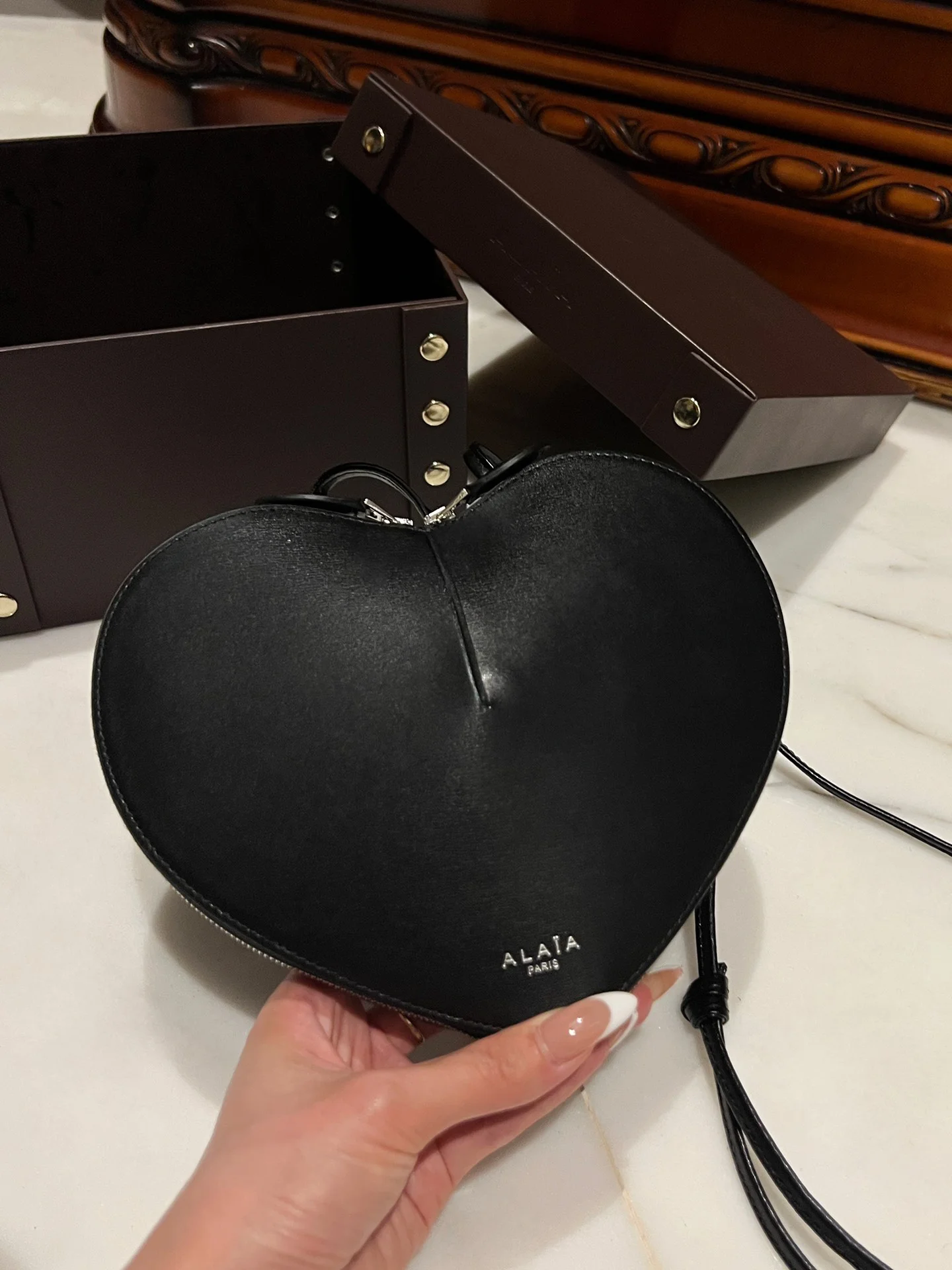 ALAIA Clutches Bags Leather (Black-Brown) One Size D60202608100325 - Image 5