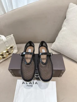 ALAIA Espadrilles Patent Leather Mesh EU35-42 B40202608031957