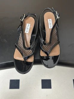 Alternative view of ALAIA Sandals Mesh Leather EU35-39 B60202608032346