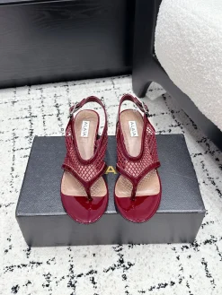 ALAIA Sandals Patent Leather Mesh EU35-41 B60202608030556