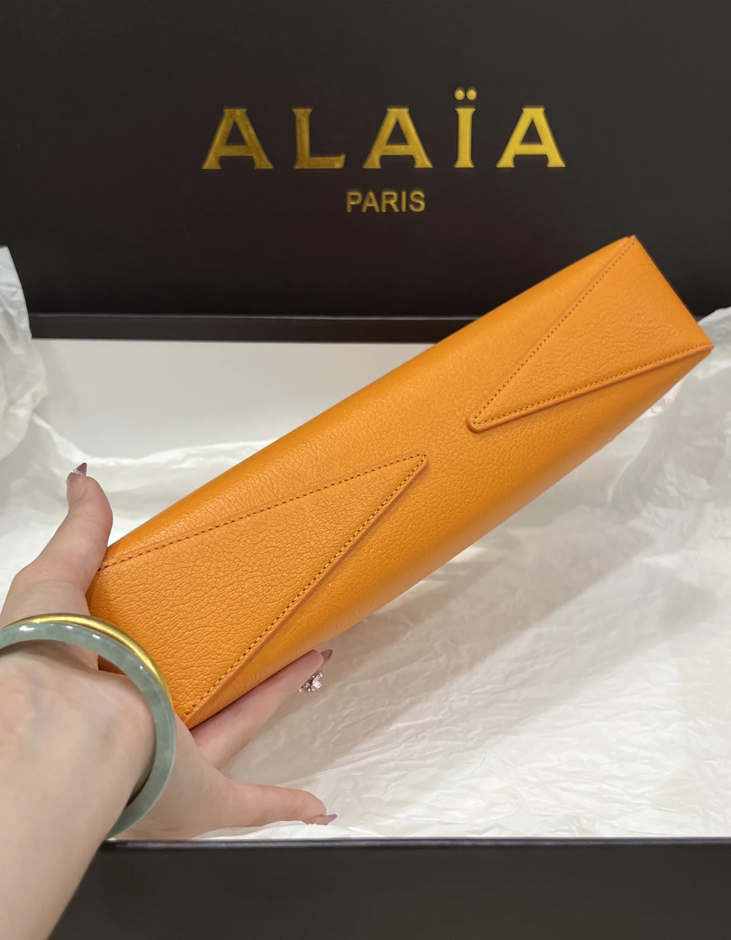 ALAIA Shoulder Bags Calf Leather (Orange) 31X10X7CM G00202608100401 - Image 8