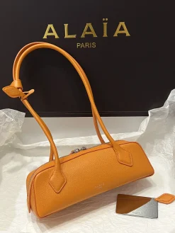 ALAIA Shoulder Bags Leather (Orange-Silver) 27X9X8CM G20202608100411