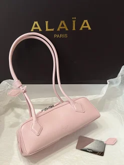 ALAIA Shoulder Bags Leather (Pink-Silver) 27X9X8CM G20202608100413