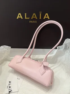 Alternative view of ALAIA Shoulder Bags Leather (Pink-Silver) 27X9X8CM G20202608100413