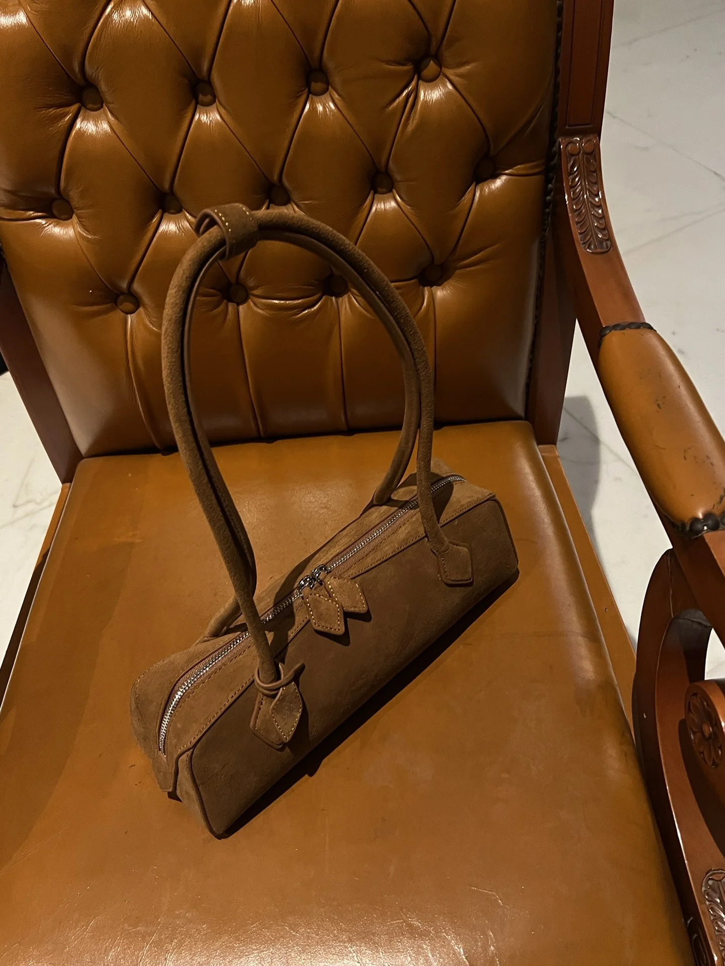 ALAIA Shoulder Bags Suede (Brown) 33X10X11 G80202608100427 - Image 2