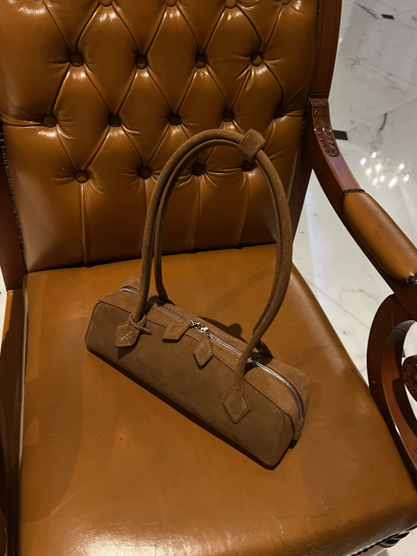 ALAIA Shoulder Bags Suede (Brown) 33X10X11 G80202608100427 - Image 3
