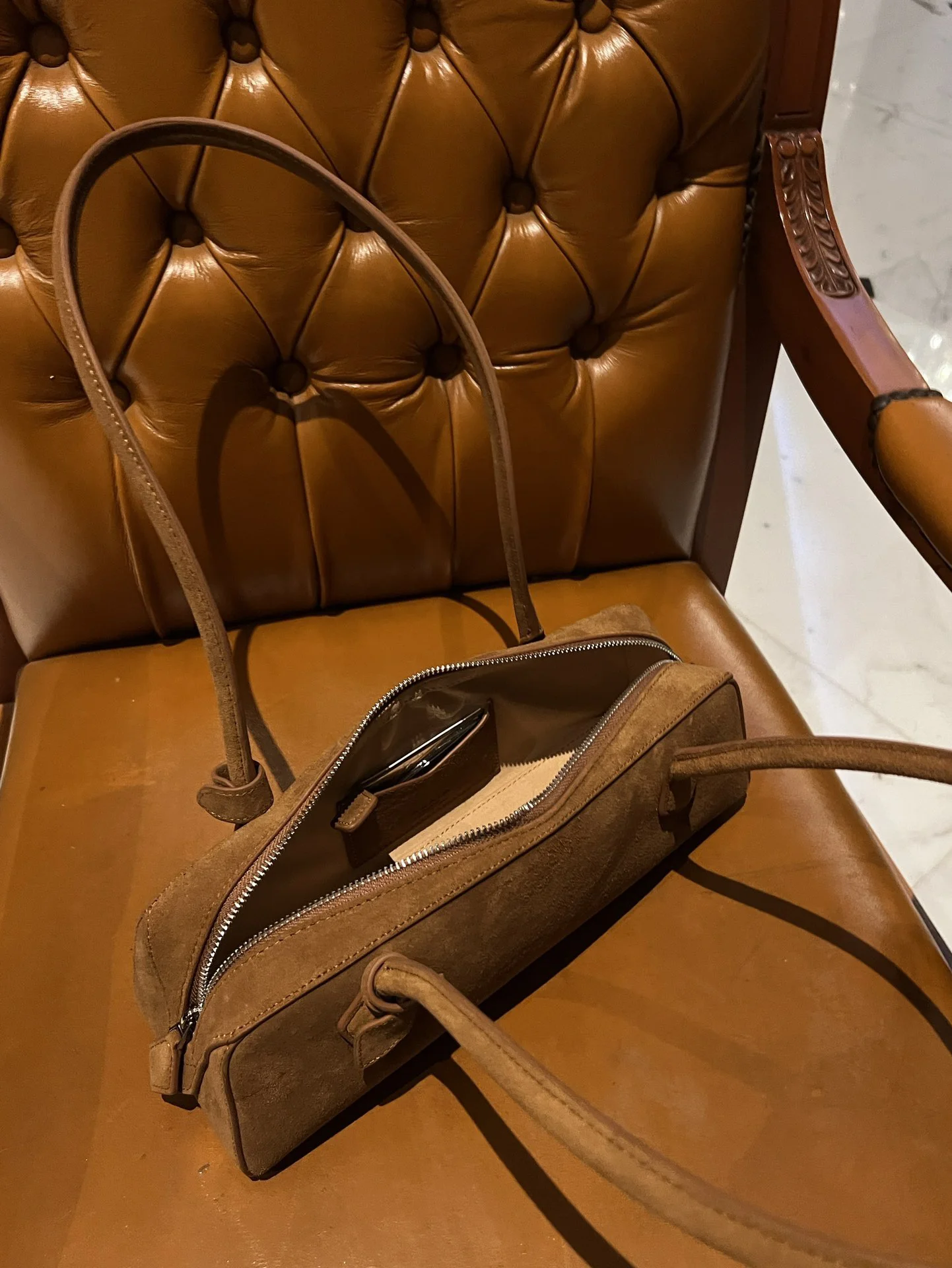 ALAIA Shoulder Bags Suede (Brown) 33X10X11 G80202608100427 - Image 9