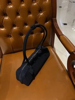 Alternative view of ALAIA Shoulder Bags Suede (Navy-Silver) 33X10X11 G80202608100421