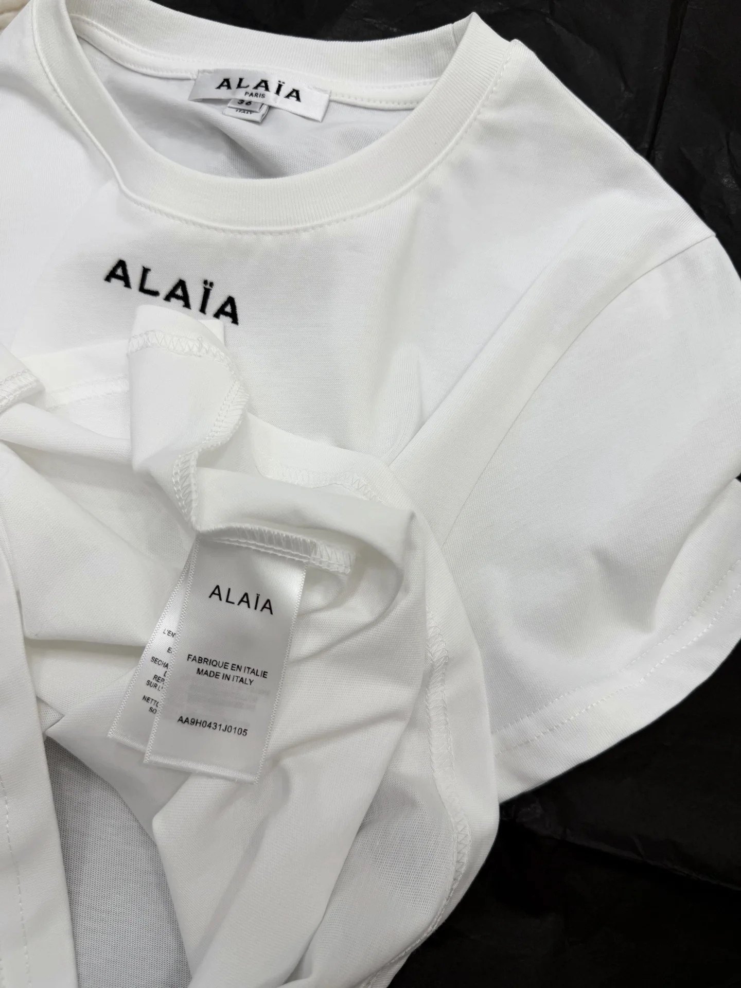 ALAIA T-shirts Cotton S-L A65202608041201 - Image 5
