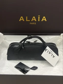 Alternative view of ALAIA Top Handle Bags Calf Leather (Black) 31X10X7CM G00202608100414