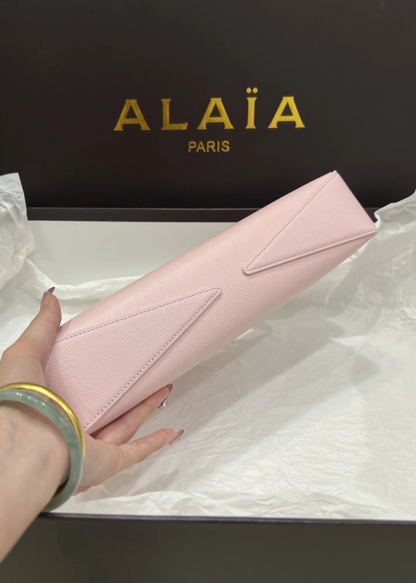 ALAIA Top Handle Bags Calf Leather (Pink) 31X10X7CM G00202608100402 - Image 8