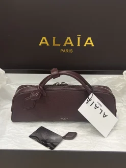 Alternative view of ALAIA Top Handle Bags Cow Leather (Burgundy) 31X10X7CM G00202608100415
