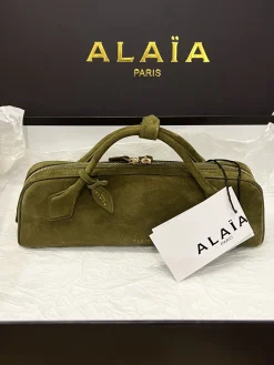 Alternative view of ALAIA Top Handle Bags Suede (Green) 31X10X7CM G00202608100425