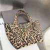 ALAIA Totes Bags Calfskin Leather (Brown-Black) 32X32X23CM I00202608100366