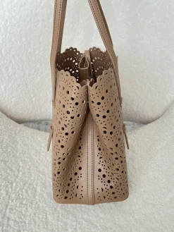 Alternative view of ALAIA Totes Bags Leather (Beige) 25X20X12CM F80202608100351