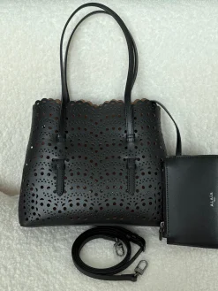 ALAIA Totes Bags Leather (Black) 25X20X12CM F80202608100344