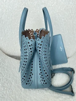 Alternative view of ALAIA Totes Bags Leather (Blue) 20X18X10CM F30202608100339