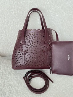 ALAIA Totes Bags Leather (Burgundy) 20X18X10CM F30202608100340