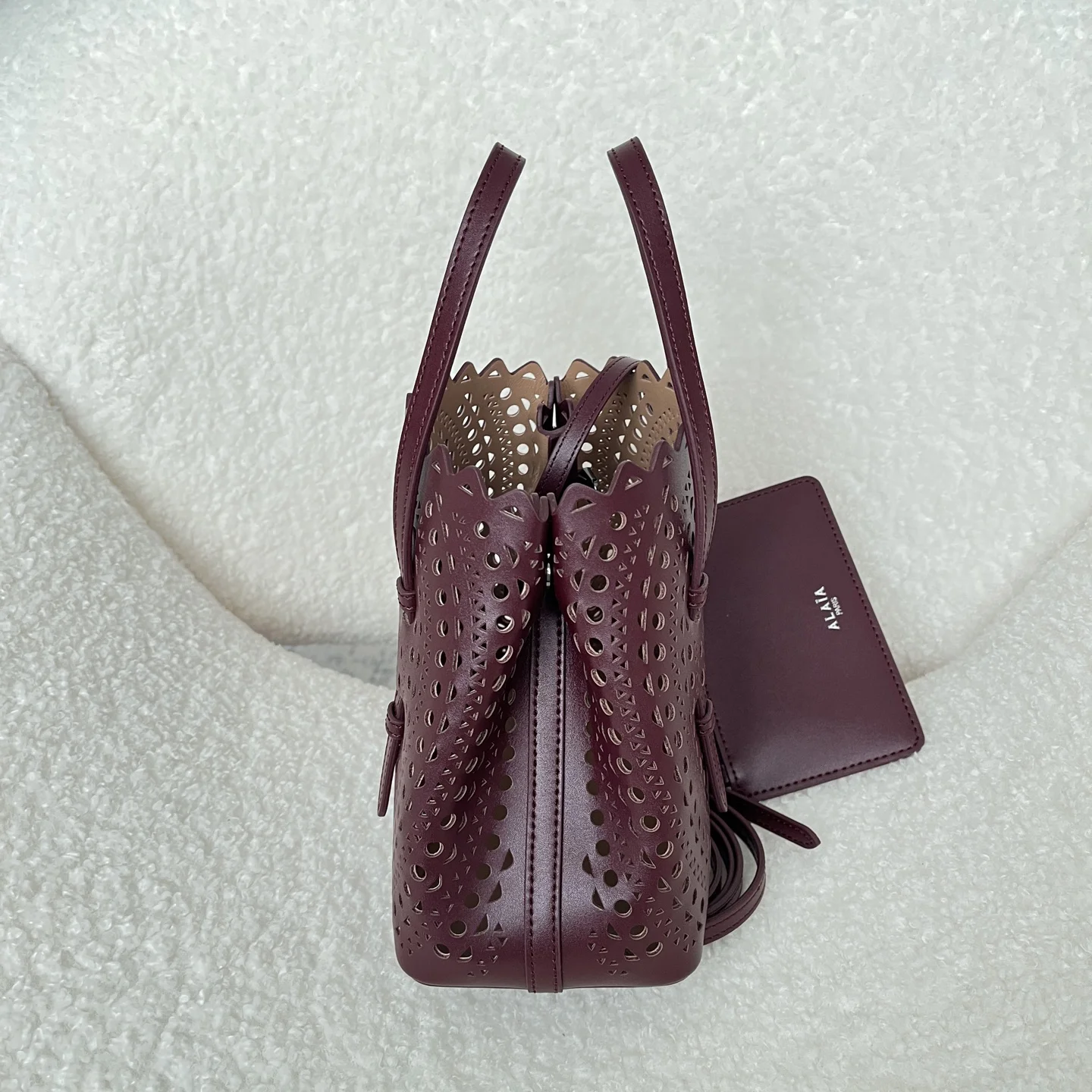 ALAIA Totes Bags Leather (Burgundy) 20X18X10CM F30202608100340 - Image 2
