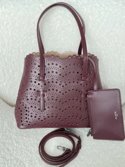 ALAIA Totes Bags Leather (Burgundy) 25X20X12CM F80202608100347
