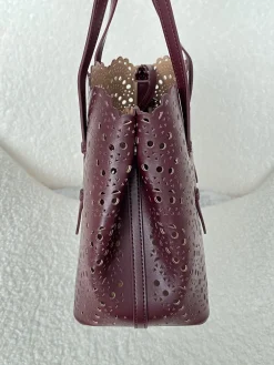 Alternative view of ALAIA Totes Bags Leather (Burgundy) 25X20X12CM F80202608100347