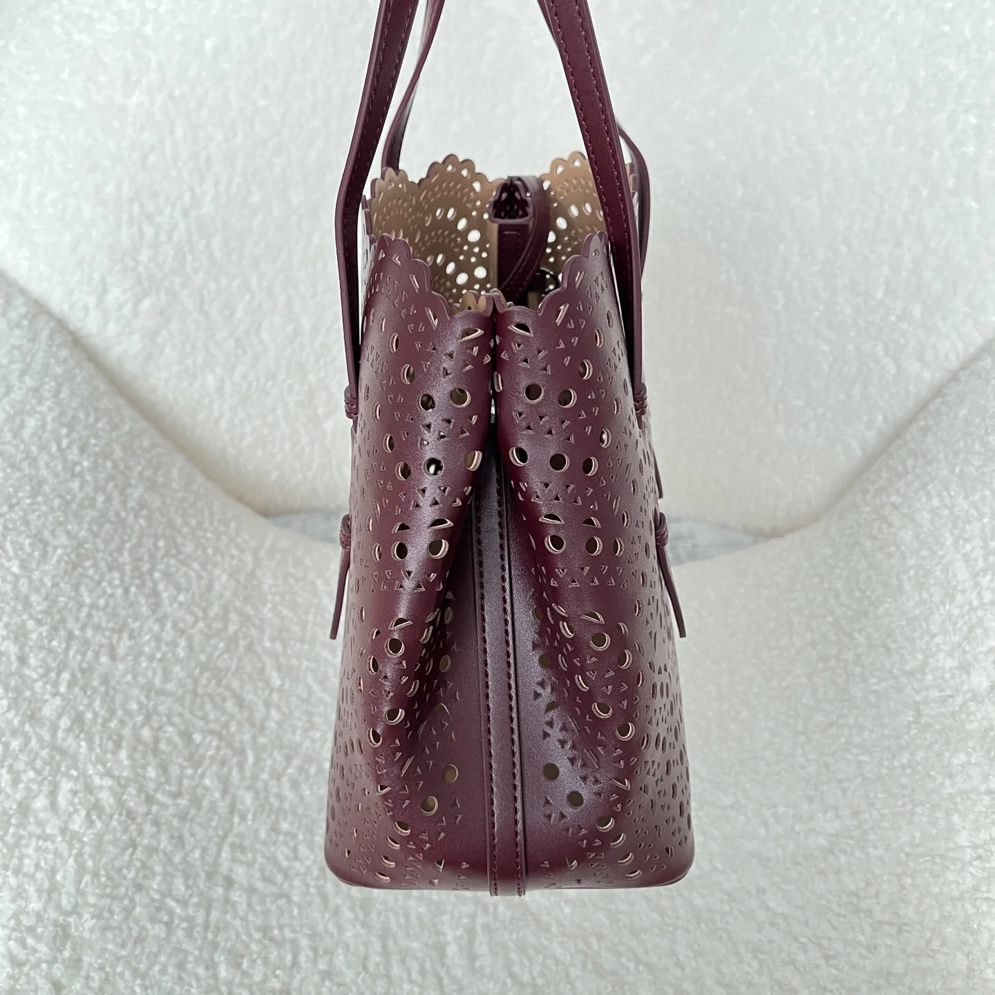 ALAIA Totes Bags Leather (Burgundy) 25X20X12CM F80202608100347 - Image 2
