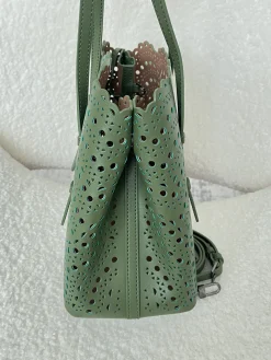 Alternative view of ALAIA Totes Bags Leather (Green) 25X20X12CM F80202608100350