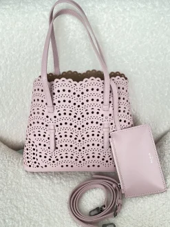 ALAIA Totes Bags Leather (Pink) 25X20X12CM F80202608100348