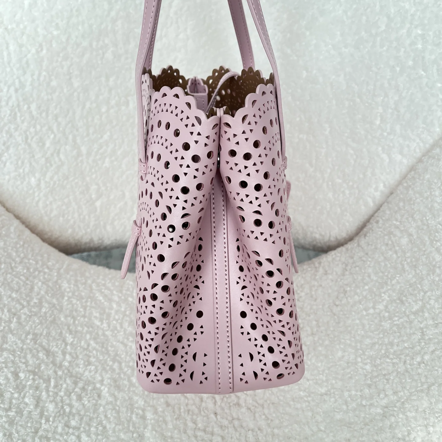 ALAIA Totes Bags Leather (Pink) 25X20X12CM F80202608100348 - Image 2