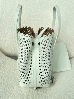 Alternative view of ALAIA Totes Bags (White-Black) 20x18x10 F30202608100342
