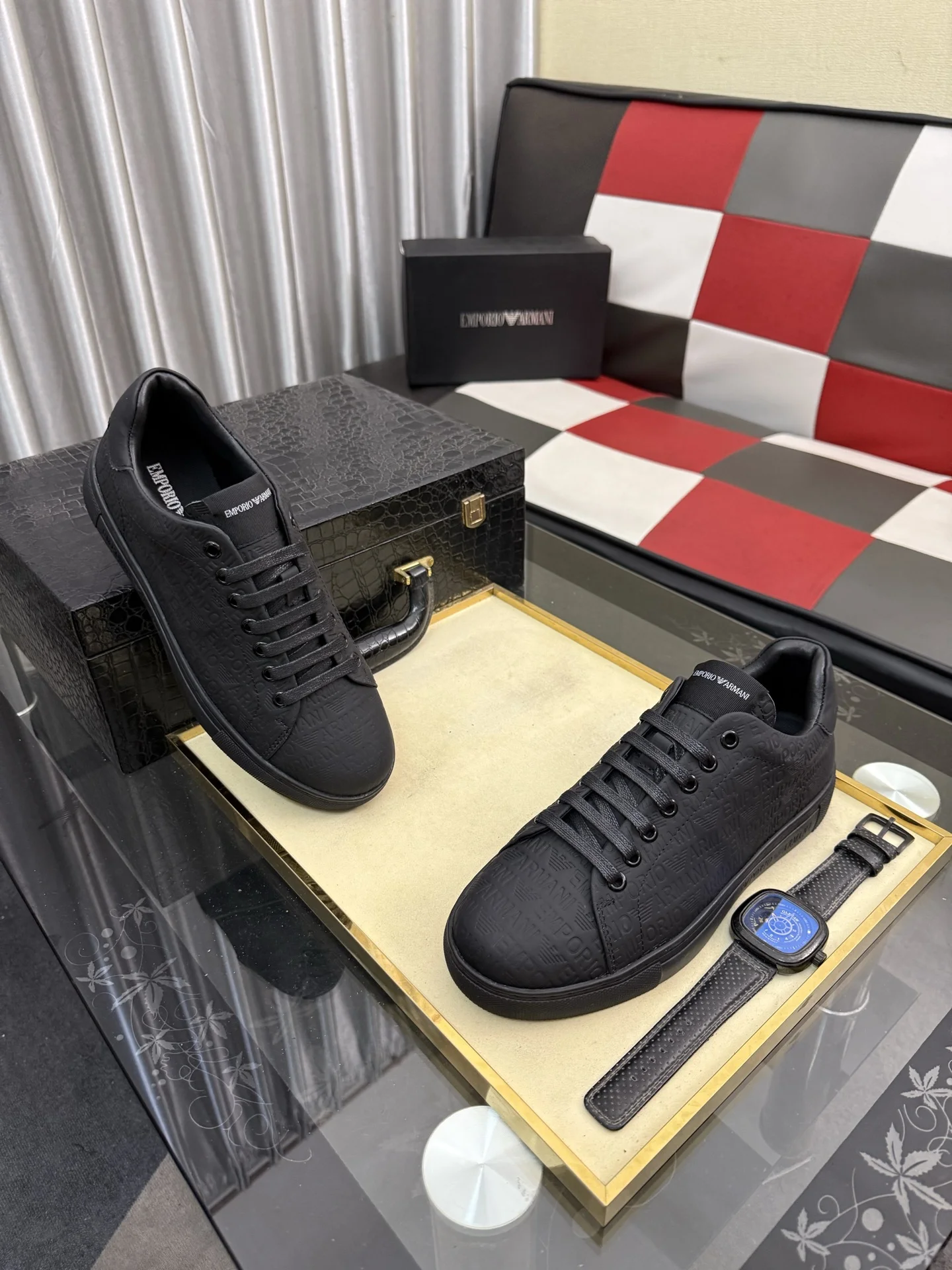 ARMANI Sneakers Leather & Fabric EU38-44 B00202608030148 - Image 3